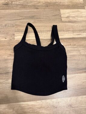 FP Movement by Free People Black Ribbed Cropped Tank